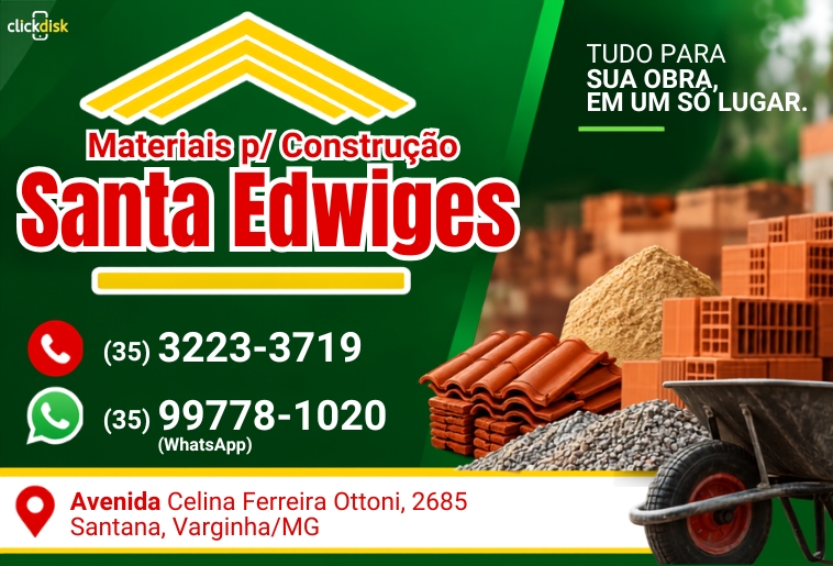 Banner SANTA EDWIGES MATERIAIS DE CONSTRUÇÃO